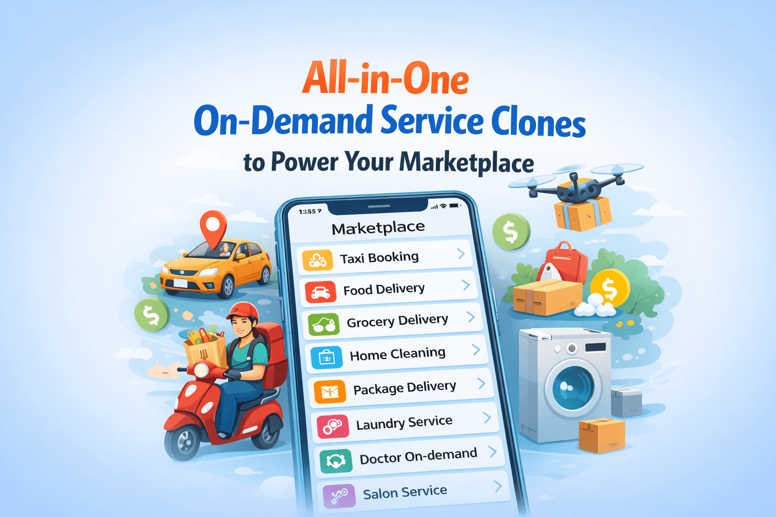 All-in-One On-Demand Service Clones to Power Your Marketplace